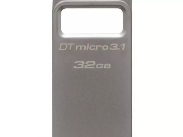 32GB USB3.1 Kingston DataTraveler Micro 3.1, Metal casing, Compact and lightweight, World’s smallest
