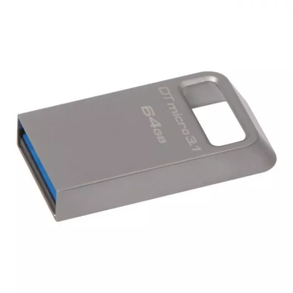 64GB USB3.1 Kingston DataTraveler Micro 3.1 Metal casing, Compact and lightweight, World’s smallest