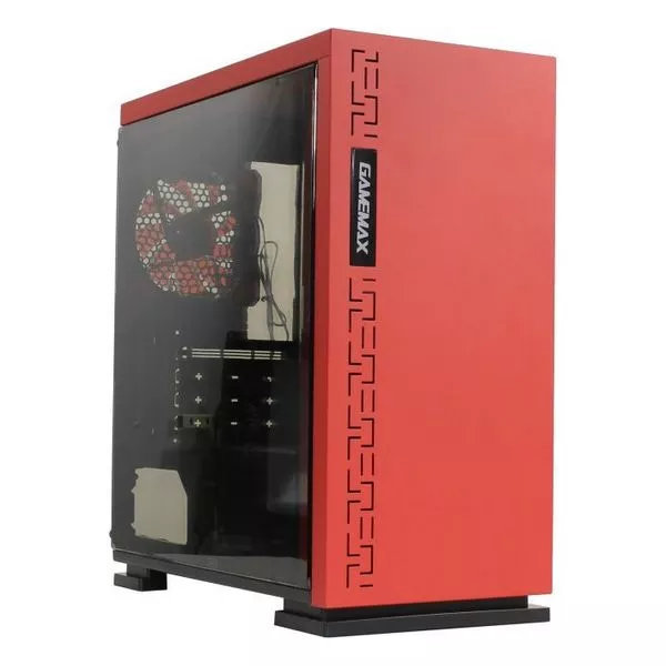 Case mATX GAMEMAX EXPEDITION H605-RD, w/o PSU,1x120mm, Red LED, USB3.0, Acrylic Window, Red