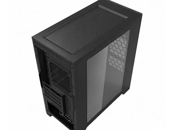 Case mATX GAMEMAX H603-2U3, Black, w/o PSU, 2xUSB3.0, Transparent Panel, Rear 12cm Blue LED fan