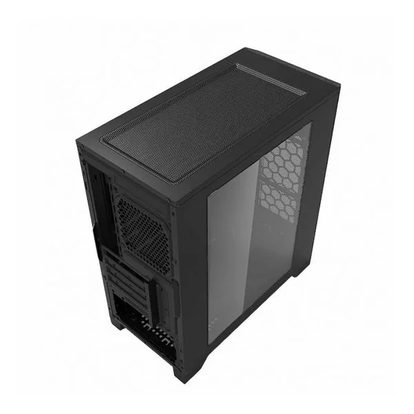 Case mATX GAMEMAX H603-2U3, Black, w/o PSU, 2xUSB3.0, Transparent Panel, Rear 12cm Blue LED fan