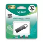 32GB USB3.1 Flash Drive Apacer "AH15A", Dark Gray, Metal, Keychain-Carabin, Capless (AP32GAH15AA-1)