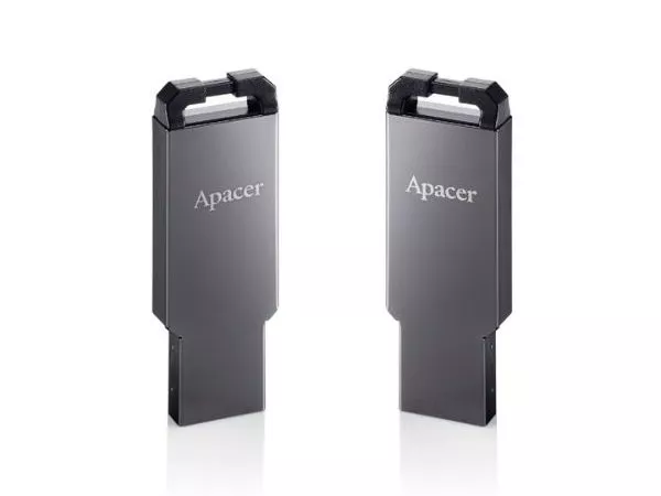 32GB USB3.1 Flash Drive Apacer "AH360", Black Nickel, Slim Metallic, Capless (AP32GAH360A-1)