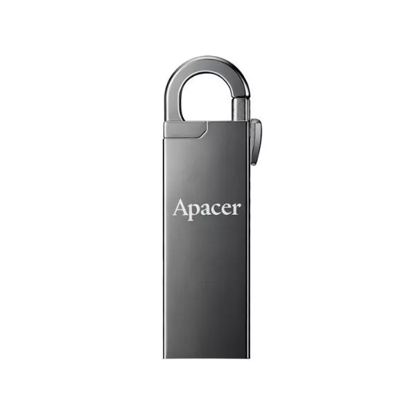 64GB USB3.1 Flash Drive Apacer "AH15A", Dark Gray, Metal, Keychain-Carabin, Capless (AP64GAH15AA-1)