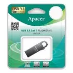 64GB USB3.1 Flash Drive Apacer "AH15A", Dark Gray, Metal, Keychain-Carabin, Capless (AP64GAH15AA-1)