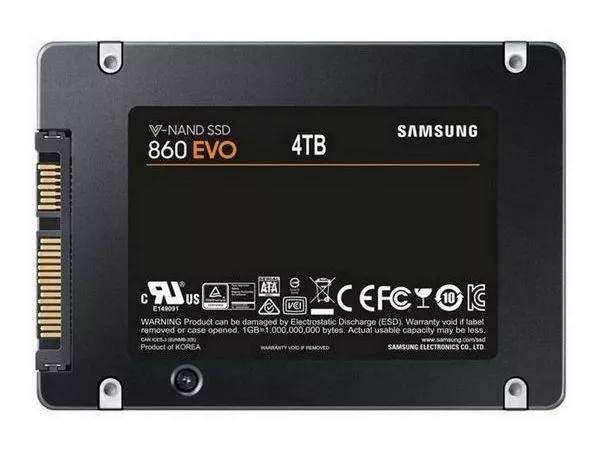 2.5" SSD 4.0TB Samsung 860 EVO "MZ-76E4T0BW" [R/W:550/520MB/s, 98K IOPS, MJX, V-NAND 3bit MLC]