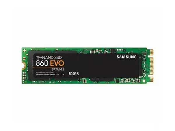 M.2 SATA SSD  500GB Samsung 860 EVO "MZ-N6E500BW" [R/W:550/520MB/s, 97K IOPS, MJX, V-NAND 3bit MLC]