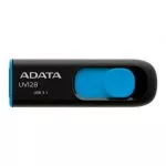 16GB USB3.1 Flash Drive ADATA "UV128", Black-Blue, Plastic, Slider (R/W:40/20MB/s)