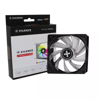 120mm Case Fan - XILENCE Performance A+ Series "XPF120RGB" RGB LED Fan: 120x120x25mm, 700~1600rpm,