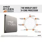 CPU AMD Ryzen 7 5800X  (3.8-4.7GHz, 8C/16T, L2 4MB, L3 32MB, 7nm, 105W), Socket AM4, Tray