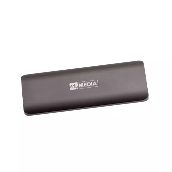 M.2 External SSD 256GB  MyMedia (by Verbatim) External SSD USB3.2 Gen 2, Sequential Read/Write: up to 520/400 MB/s, Light, Sleek space grey aluminium