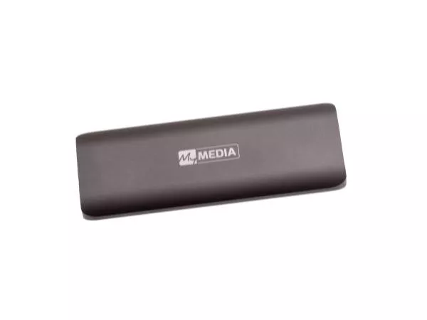 M.2 External SSD 512GB  MyMedia (by Verbatim) External SSD USB3.2 Gen 2, Sequential Read/Write: up to 520/400 MB/s, Light, Sleek space grey aluminium