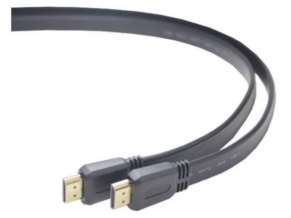 Cable HDMI to HDMI  1.0m  Cablexpert FLAT male-male, 19m-19m (V1.4), Black