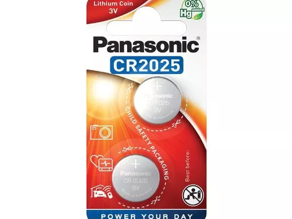 CR2025, Blister*2, Panasonic, CR-2025EL/2B