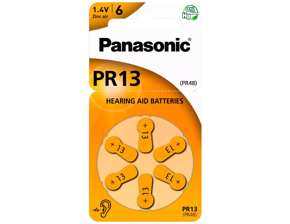 PR13, Blister*6, Panasonic, PR-13/6LB (PR48), 5.4x7.9mm, 300mAh