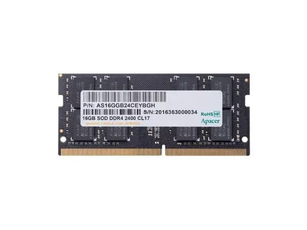 16GB DDR4- 2666MHz SODIMM Apacer PC21300, CL19, 260pin DIMM 1.2V