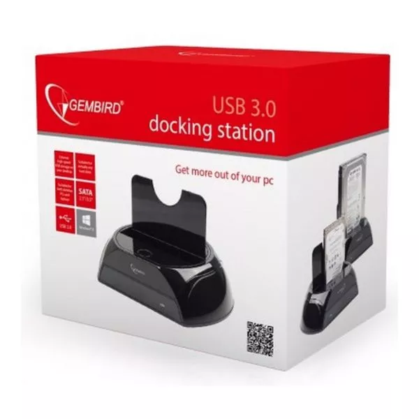 3.5" / 2.5" USB 3.0 docking station for 2.5 and 3.5 inch SATA hard drives, Gembird, HD32-U3S-2