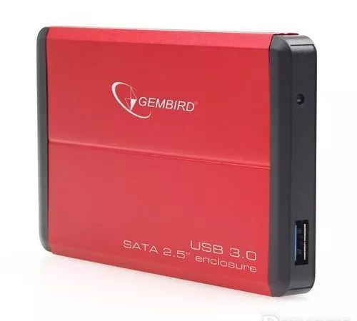 2.5" SATA HDD External Case (USB 3.0), Red, Gembird "EE2-U3S-2-R"