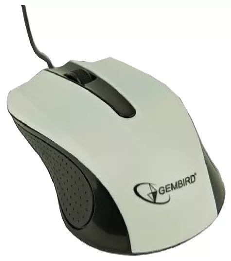 Mouse Gembird "MUS-101-W", Optical 1200 Dpi, White, USB