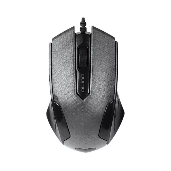 Mouse Qumo M14, Optical,1000 dpi, 3 buttons, Ambidextrous, Gray, USB