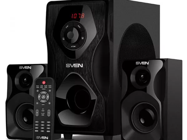 Speakers SVEN "MS-2055" SD-card, USB, FM, remote control, Bluetooth, Black, 55w/30w + 2x12.5w/2.1