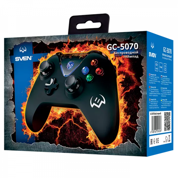 Gamepad SVEN GC-5070 Wireless (11 but., 2 mini joysticks, PC/Xinput/PS3/Android)