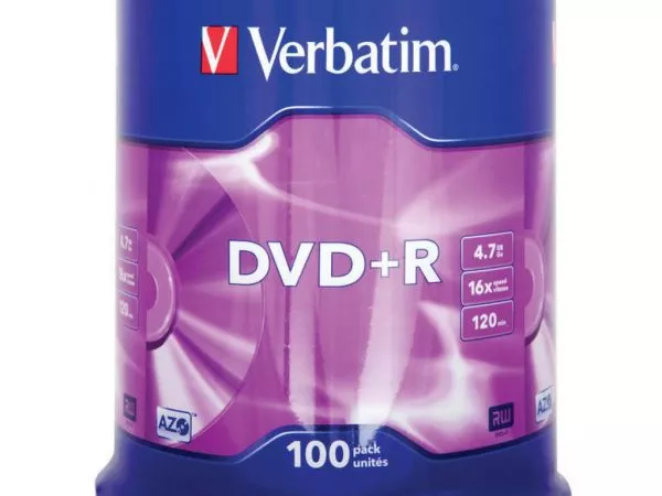 Verbatim DataLifePlus DVD+R AZO 4.7GB 16X MATT SILVER SURFAC - Spindle 100pcs.