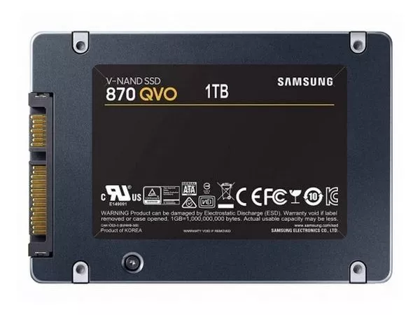 2.5" SSD 1.0TB Samsung   870  QVO "MZ-77Q1T0BW" [R/W:560/530MB/s, 98/88K IOPS, MJX, 4bit MLC]