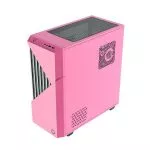 Case ATX GAMEMAX Contac COC, w/o PSU, 1x120 & 1x140mm ARGB fan, TG, 2xUSB 3.0, RGB HUB, Pink/Grey