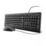 Trust Primo Keyboard & Mouse Set, Silent keys and mouse buttons, Spill resistant, RU, USB,1.8m, Blac