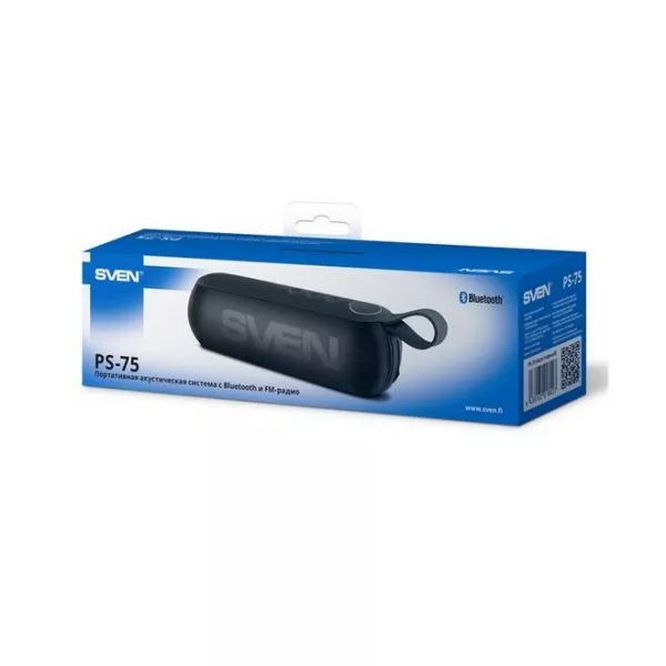 Speakers SVEN  "PS- 75" Black, Bluetooth, FM, USB, microSD, 6w, Li-ion 1200mAh, Mic, DC 5 V