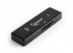Card Reader Gembird UHB-CR3IN1-01, Interface: USB 3.1 for Type-C, USB 2.0 for AM or Micro-USB, Suppo