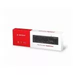 Gembird KB-UM-106-RU Multimedia keyboard, Silent, 9 hotkeys, USB, Black
