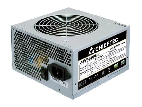 Power Supply ATX 500W Chieftec VALUE APB-500B8, Active PFC, 120mm silent fan