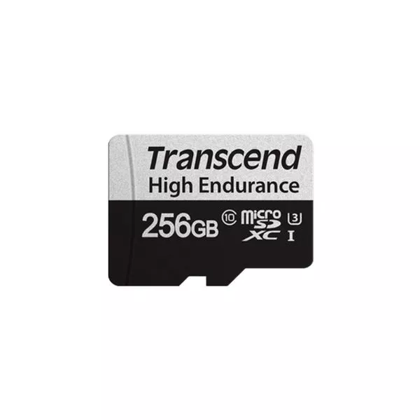 256GB MicroSD (Class 10) UHS-I (U3),+SD adapter, Transcend "TS256GUSD350V" (R/W:95/45MB/s,Endurance)