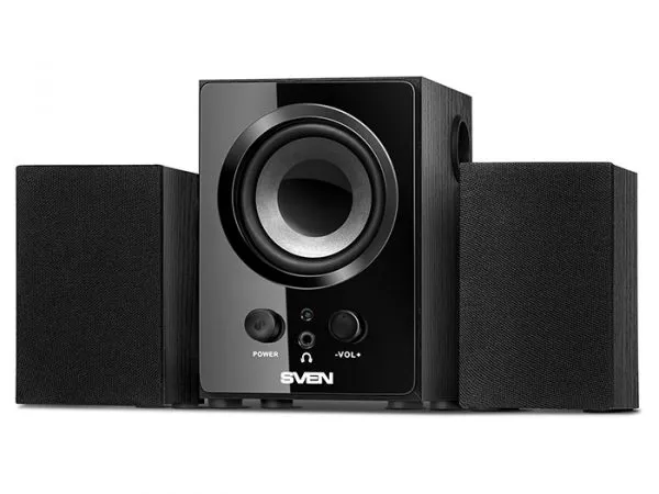 Speakers SVEN "MS- 81" Black, 2.1 / 5W + 2x5W RMS, wooden