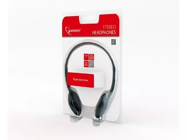 Gembird MHP-123, Stereo headphones with volume control, Black
