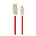 Cable USB2.0/Micro-USB Premium Rubber - 2m - Cablexpert CC-USB2R-AMmBM-2M-R, Red, USB 2.0 A-plug to