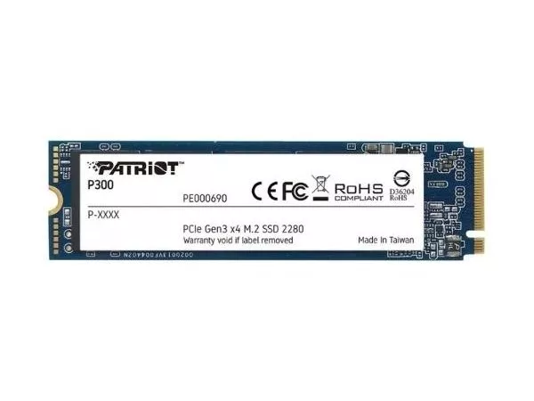 M.2 NVMe SSD 1.0TB Patriot P300, Interface: PCIe3.0 x4 / NVMe 1.3, M2 Type 2280 form factor, Sequential Read 2100 MB/s, Sequential Write 1650 MB/s, Ra