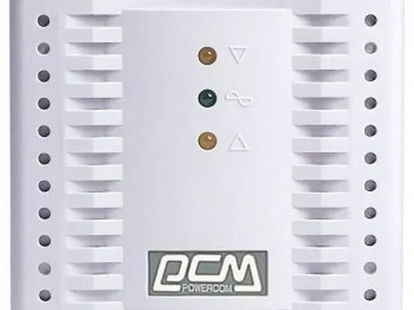 Stabilizer Voltage PowerCom  TCA-3000, 3000VA/1500W, White, 4 Shuko socket