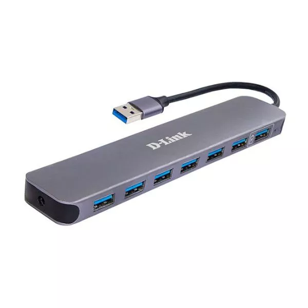 USB 3.0 Hub 7-ports D-link "DUB-1370/B1A", Fast Charge, Power Adapter