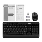 Keyboard & Mouse Wireless SVEN Comfort 3500, 800/1200/1600dpi, 2.4GHz, Black, 8 hot keys
