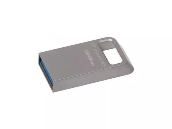 128GB USB3.1 Kingston DataTraveler Micro 3.1, Metal casing, Compact and lightweight, World’s smalles
