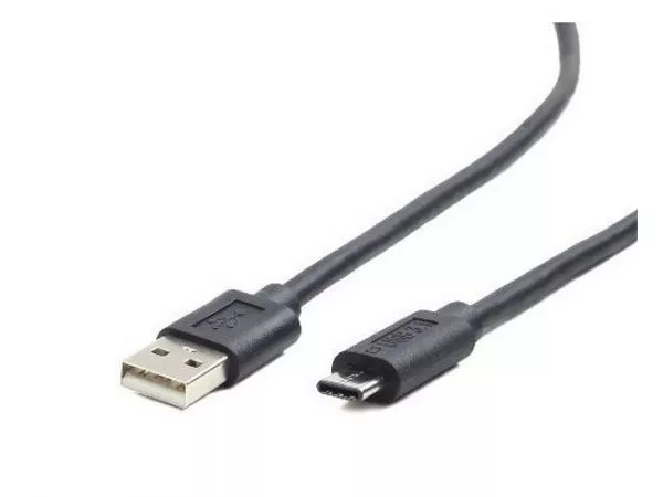 Cable Type-C /USB2.0, AM/CM, 1.8 m, Cablexpert, Black, CCP-USB2-AMCM-6