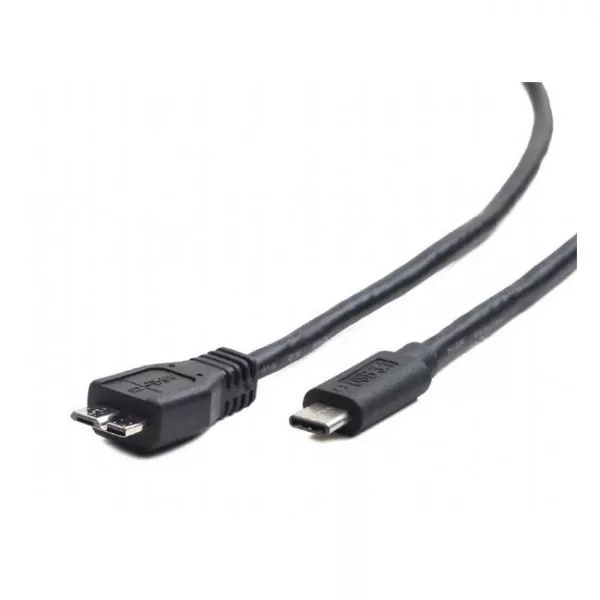Cable Type-C/microUSB3.0, CM/BM, 1.0 m, Cablexpert, Black, CCP-USB3-mBMCM-1M