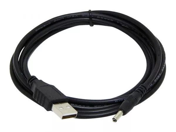 Cable USB AM/ power 3.5mm, 1.8 m, USB2.0, Cablexpert, Black, CC-USB-AMP35-6