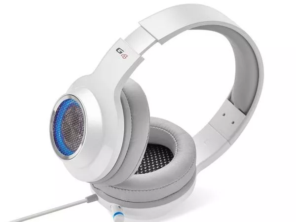 Edifier G4 White / Gaming On-ear headphones with microphone, 7.1 , Vibration for a more immersive experience, Built-in retractable microphone, RGB lig
