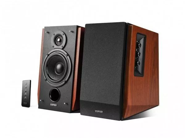 Edifier R1700BTs Brown Wood, 2.0/ 66W (2x33W) RMS,  Audio in: Bluetooth 5.0 with Qualcomm aptX & 2 analog (RCA), Subwoofer output, remote control, woo