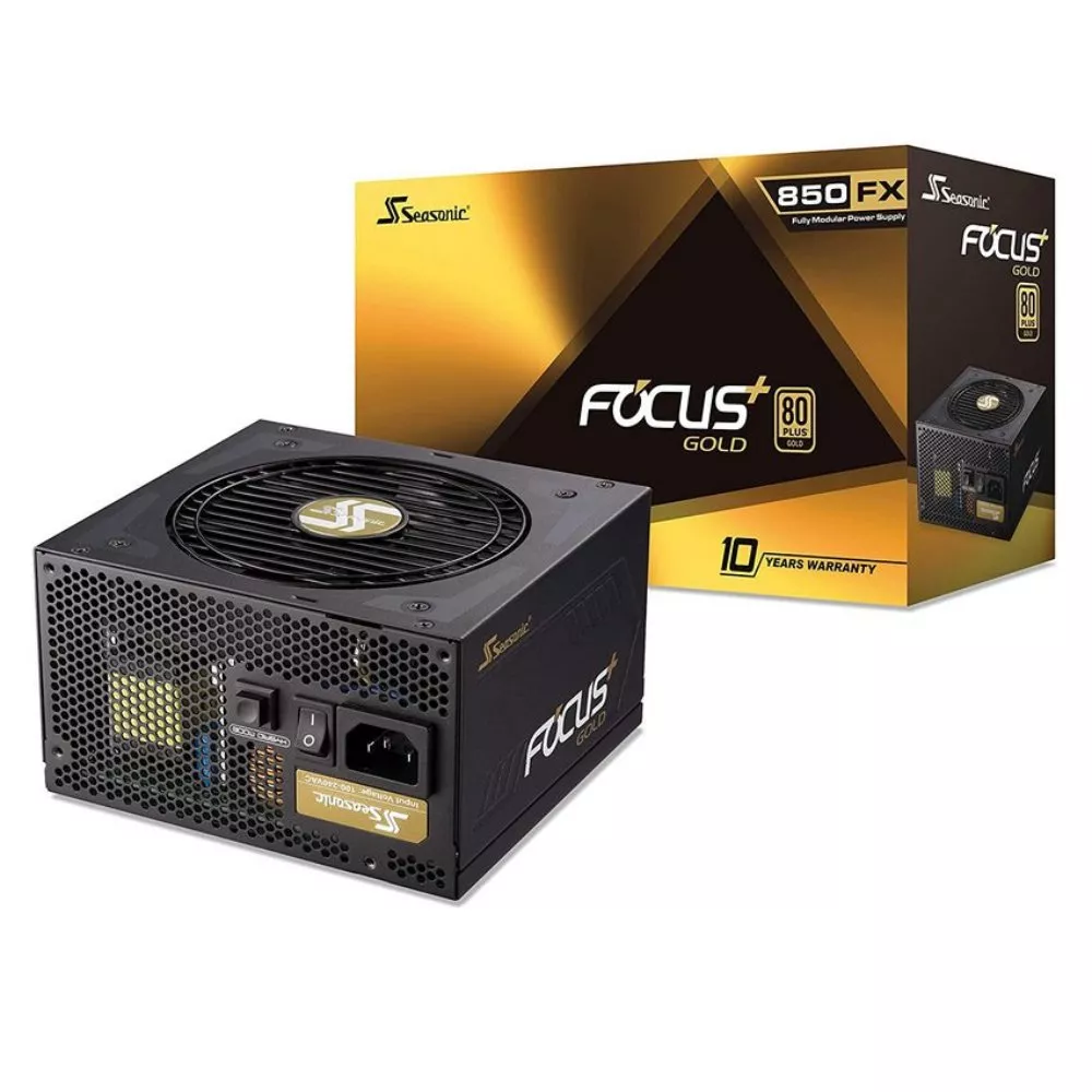 Power Supply ATX 850W Seasonic Focus GX-850 80+ Gold, 120mm, Full Modular, Fanless until 30 % load