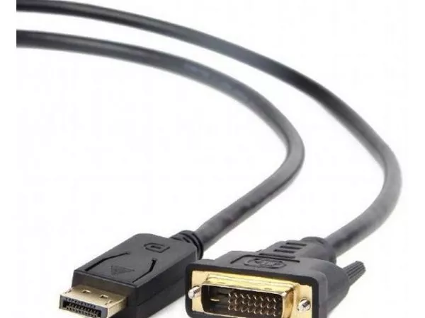 Cable  DP to DVI 1.8m, Cablexpert, "CC-DPM-DVIM-6", Black